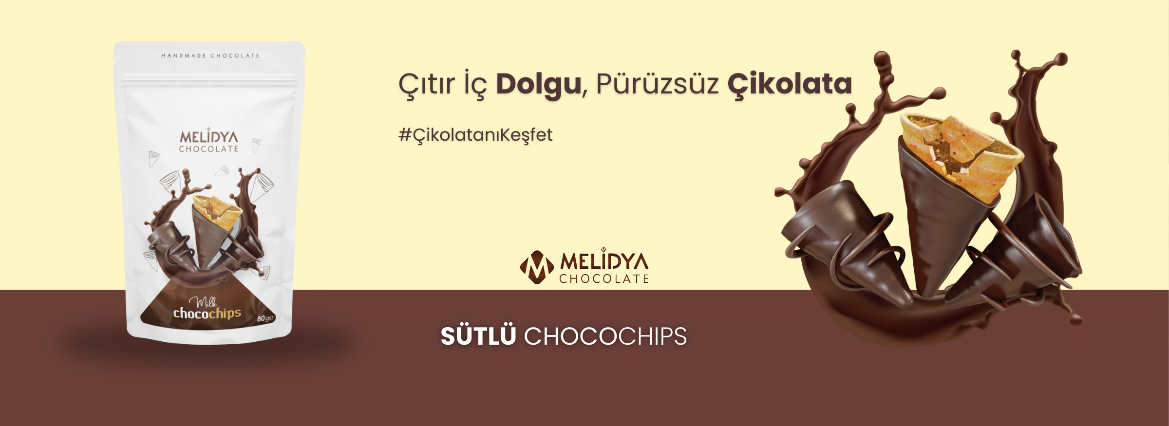 Melidya çikolata kaplı atıştırmalıklar