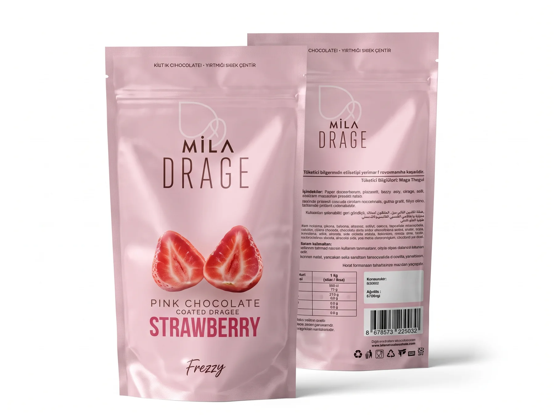 PINK Çikolatalı Freeze-Dried Çilek Draje