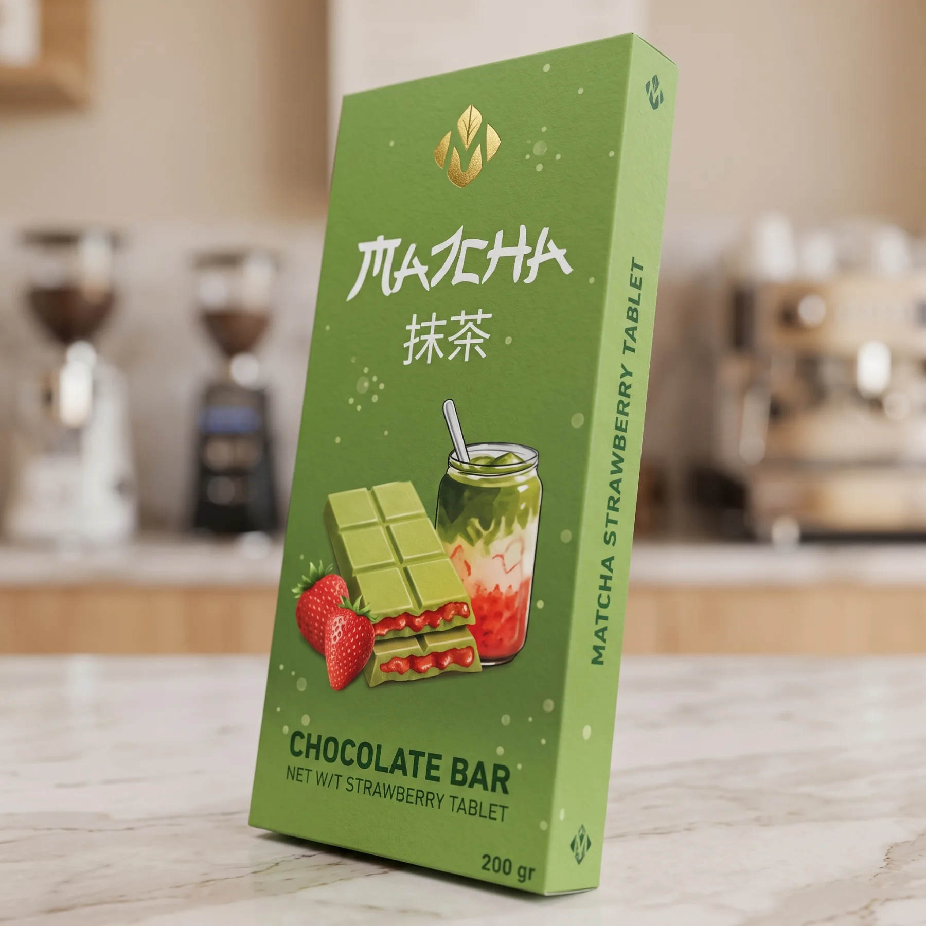 Matcha Strawberry Tablet – 200 g