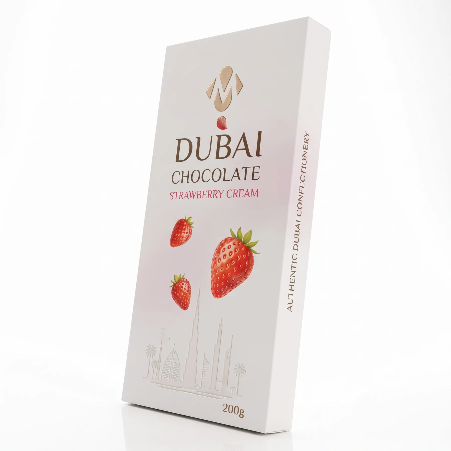 Dubai Chocolate Strawberry Cream Tablet – 200 g