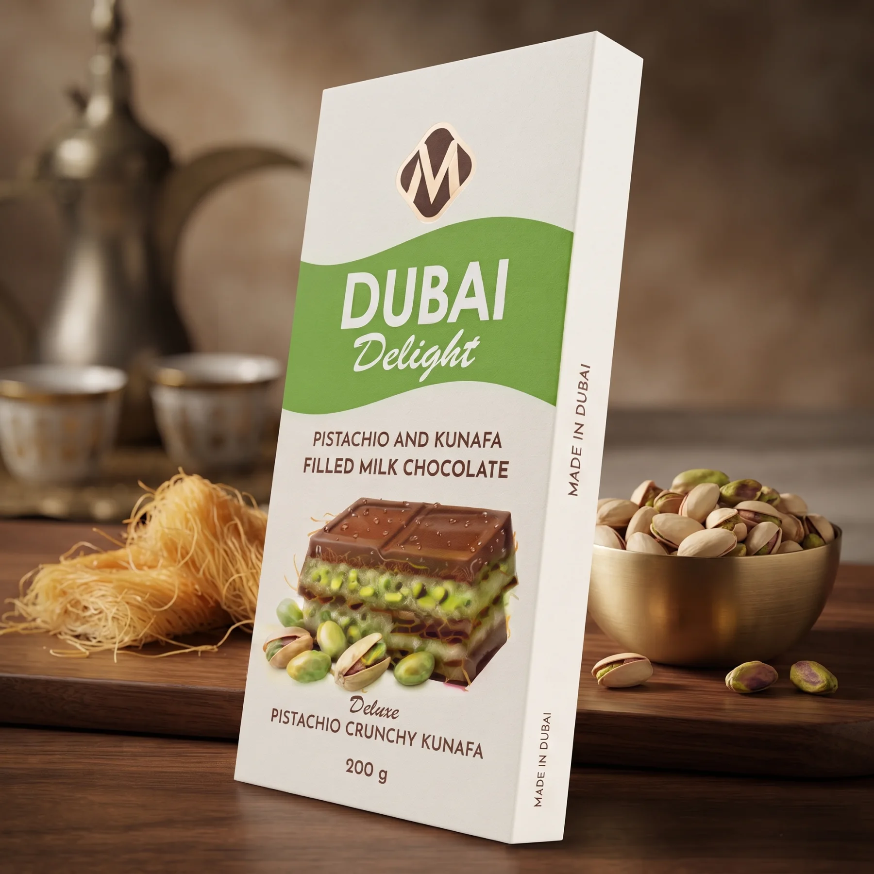 Dubai Chocolate Delight Tablet – 200 g